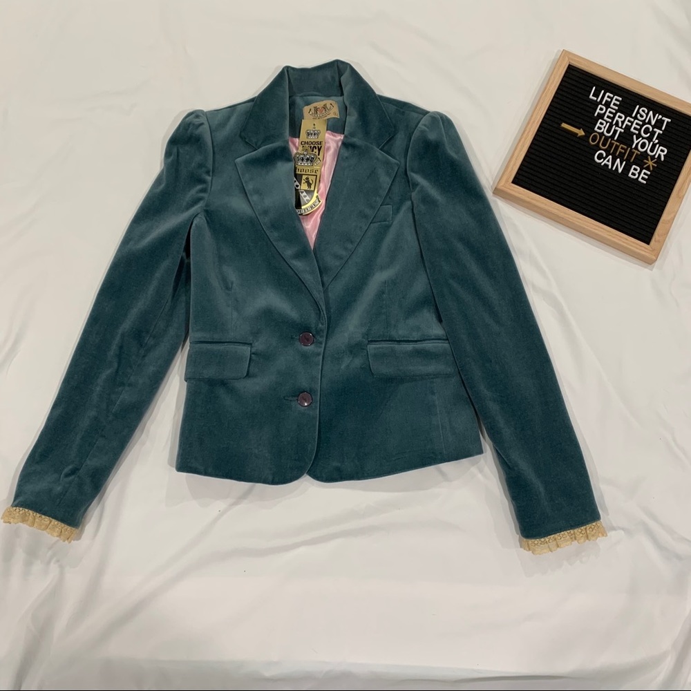 Juicy Couture Kings Pond Velvet Blazer-NWT